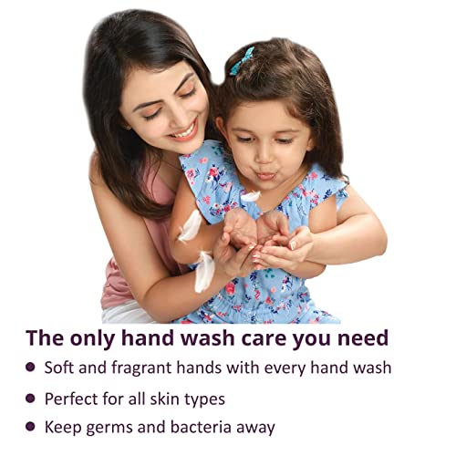 Santoor Crème Handwash 200ml, Pack of 4 with Touch of Lotion| Made with Berries & Tulsi| Rich Lathering Formula with Anti-Bacterial Properties| Soft on Hands| Soothes & Hydrates Skin - Image 4