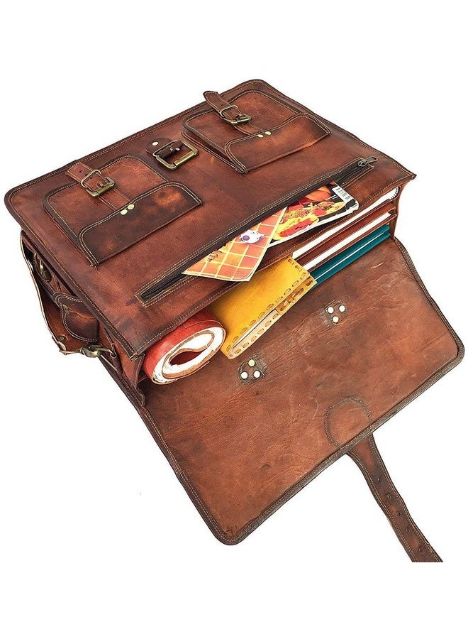 cuero Cuero DHK 16 Inch Vintage Handmade Leather Messenger Bag Laptop Briefcase Computer Satchel Bag for Men & Women (16 Inch Medium) - Image 4
