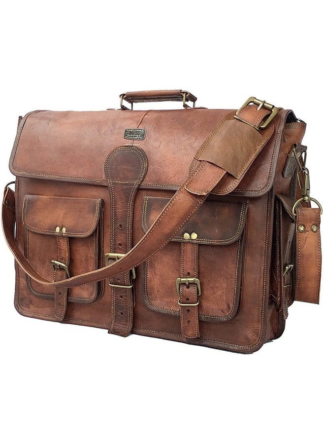 cuero Cuero DHK 16 Inch Vintage Handmade Leather Messenger Bag Laptop Briefcase Computer Satchel Bag for Men & Women (16 Inch Medium) - Image 1