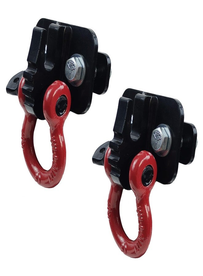 REDTEE 3/8 inch Tractor Bucket Grab Hook with 5/8 inch Tie Down D-Ring Shackle(2 Pack), Bolt On Tow Hook Mount with Bracket Plate, Max Tow Capacity 10,000 lbs. Black Coating - Image 4