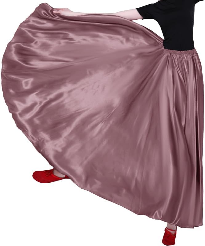 Sancan Women Long Tulle Retro Maxi Tea Ankle Length Shiny Skirt for Belly Dancing Dance Costume Cosplay Holiday Weekend Party - Image 2