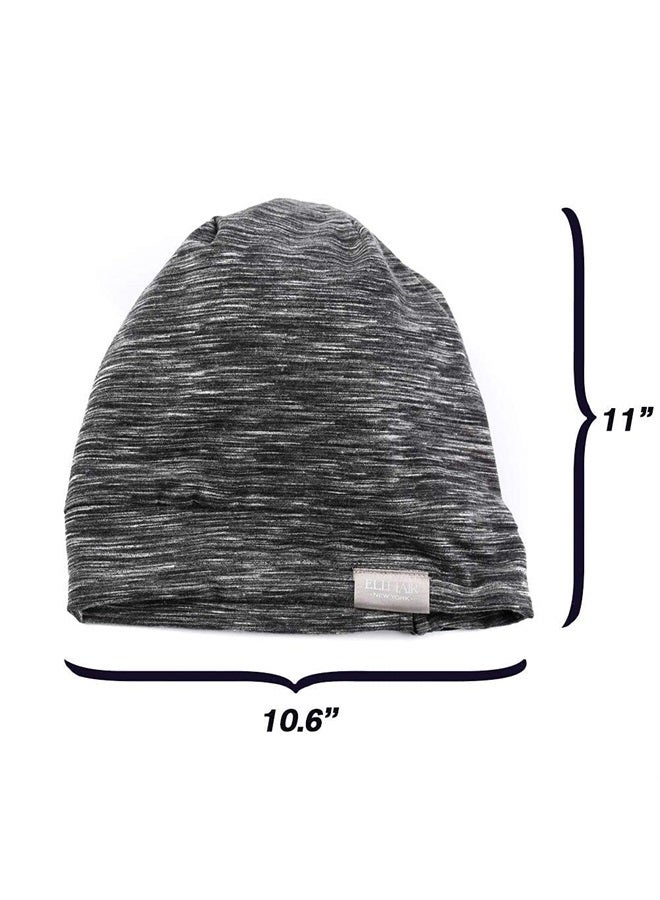 ELIHAIR Kids Beanie Sleep Hats Bonnet for Night Sleeping Cap Silky Lined Satin Bonnet with Adjustable Elastic Band for Teens Toddler Child Natural Curly Frizzy Hair Cover(Grey Pale) - Image 2