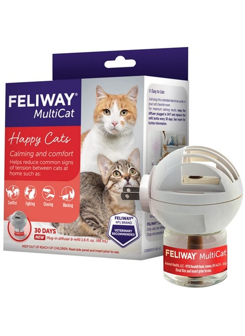 Multicat Calming Pheromone Diffuser, 30 Day Starter Kit (48 Ml)