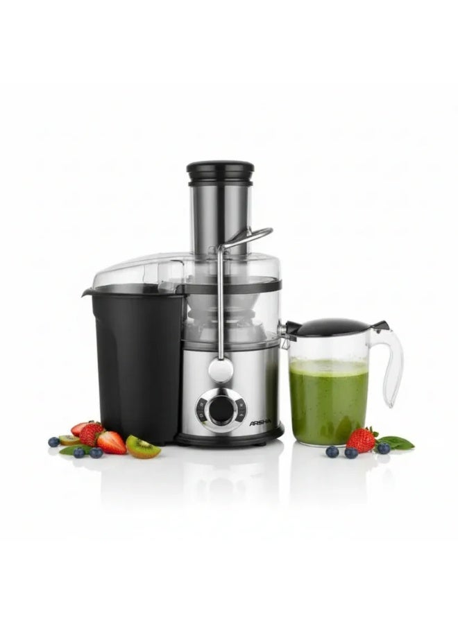 Arshia Juicer 700W, Stainless Steel, Fruit & Veg - AS2504-709 - Image 2