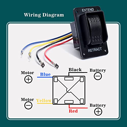 Dusledel 387874 Power Stabilizer Switch with Harness Replacement for Lippert Trailer Components 12V Extend Retract for RV Stabilizer Jacks IP66 Black - Image 5