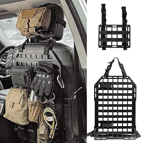 OEMASSIVE Rigid Molle Panels for Vehicles + Molle Headrest Panel Universal Tactical Molle Seat Back Panel Organizer Modular Storage & Display for Tactical Gears Accessories - Image 1