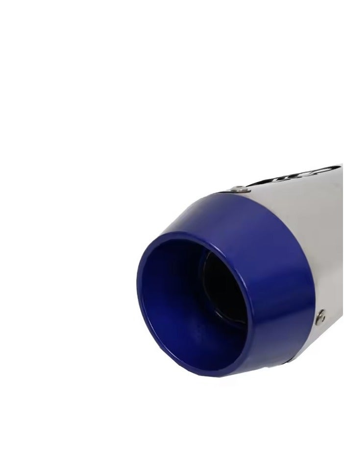 Generic M4 Motorcycle Stainless Steel Sports Exhaust Muffler Kit B11 Blue 875672  - Image 3