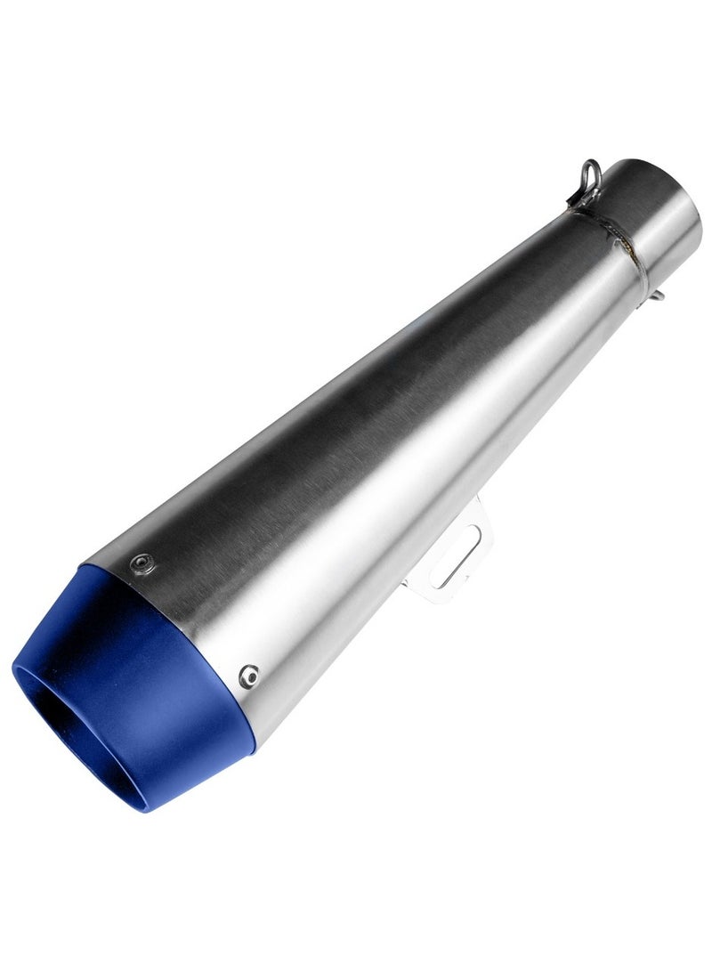 Generic M4 Motorcycle Stainless Steel Sports Exhaust Muffler Kit B11 Blue 875672  - Image 2