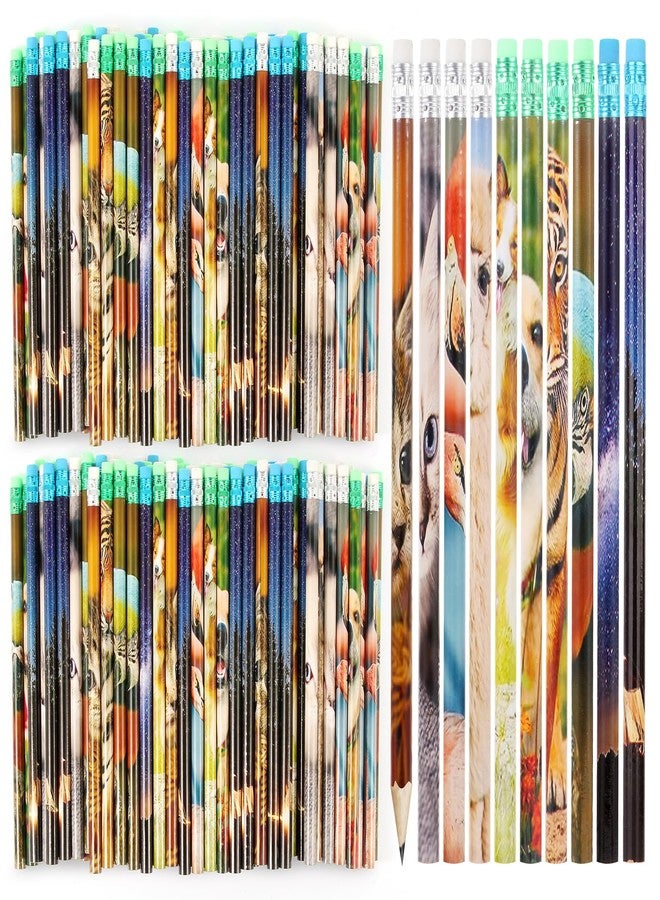 كوليوو 4 ايفير أقلام رصاص Kolewo4ever 200 قطعة بتصميم حيوانات، أقلام رصاص بتصميم سماء المجرة، أقلام رصاص بتصميم الألبكة والنمر والفلامنجو، أقلام رصاص طبيعية بتصميم حيوانات للمعلمين والفصول الدراسية وجوائز الحفلات ومستلزمات المدرسة والأنشطة التعليمية (200) - Image 1