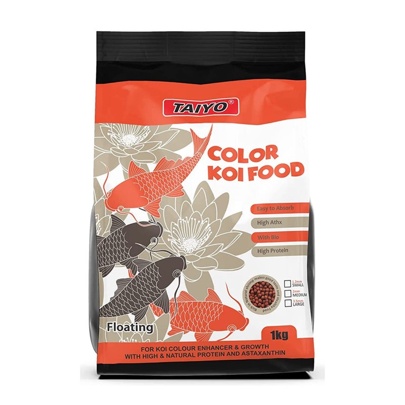 Taiyo Koi Fish Food 1Kg Combo Pack - Hi Grow & Color - Image 3