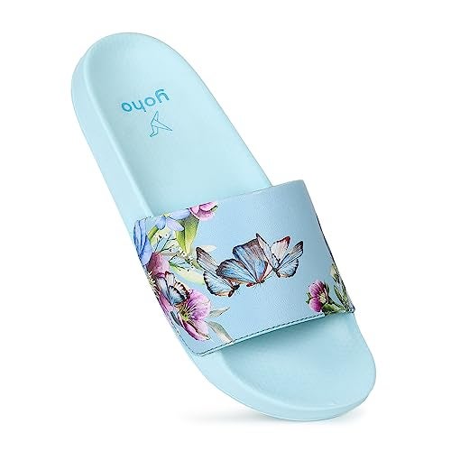YOHO Tropica Printed Comfortable Women Slides | Stylish & Waterproof | Soft Inner Lining On Strap - Image 1
