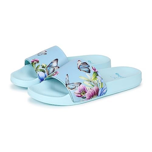 YOHO Tropica Printed Comfortable Women Slides | Stylish & Waterproof | Soft Inner Lining On Strap - Image 4