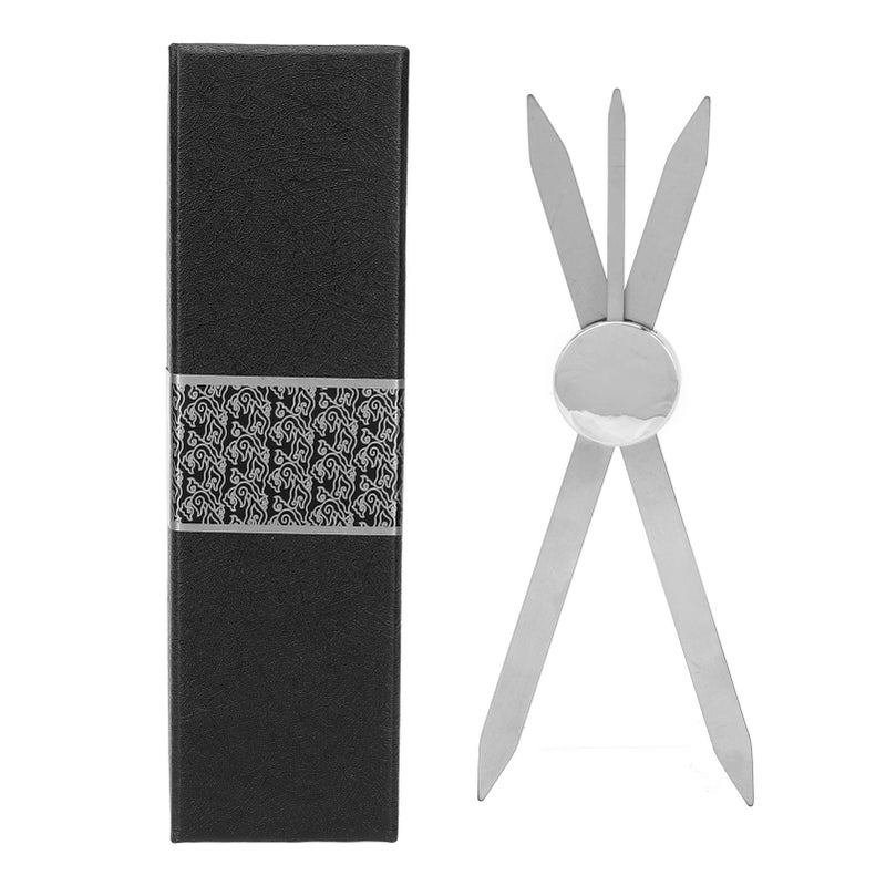 Eyebrow Stencil Ruler Stainless Steel 3 Point Positioning Eyebrow Makeup Ruler for Microblading Silver - Image 1