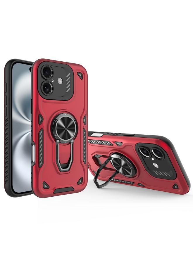 S-TOP Case For iPhone 16 Plus Metal Rotating Bracket TPU + PC Magnetic Phone Case - Image 1