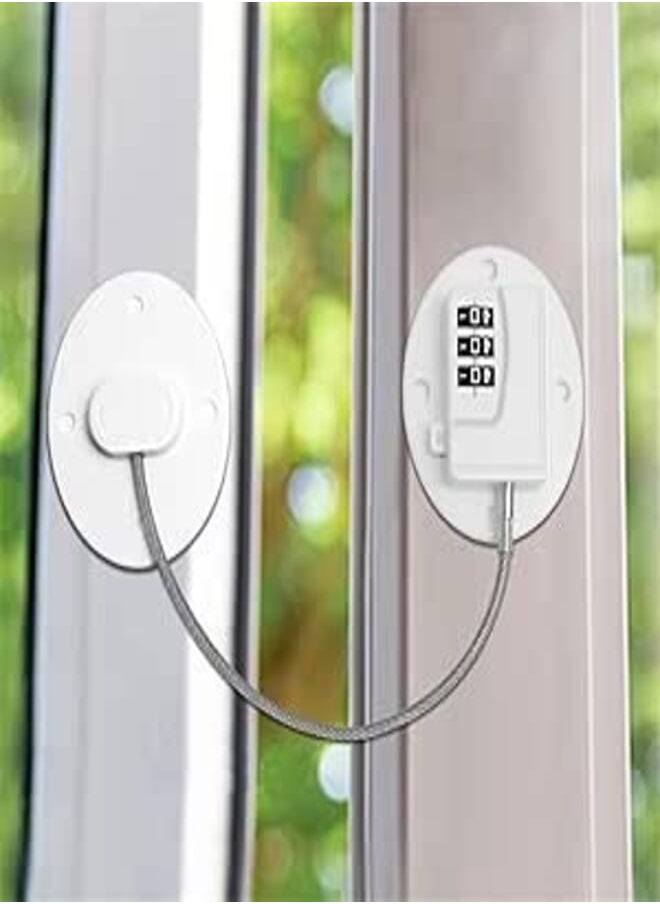 X spring X spring Password Fridge Lock, Self Adhesive Window Restrictor Locks, UPVC No Drilling Refrigerator Lock, Mini Fridge Locks for Kids, Refrigerator Door Locks for Doors, Drawers, Fridges, Windows 