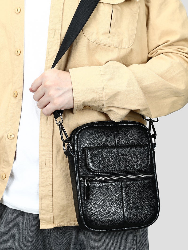 Marent Genuine Leather Men'S Shoulder Crossbody Bag High-Grade Sense Top Layer Cowhide Mobile Phone Bag Men'S Shoulder Bag Men'S Bag Trendy - Image 4
