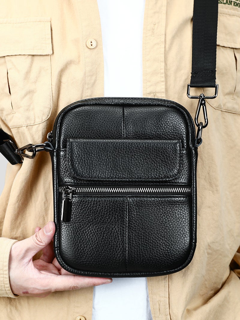 Marent Genuine Leather Men'S Shoulder Crossbody Bag High-Grade Sense Top Layer Cowhide Mobile Phone Bag Men'S Shoulder Bag Men'S Bag Trendy - Image 2