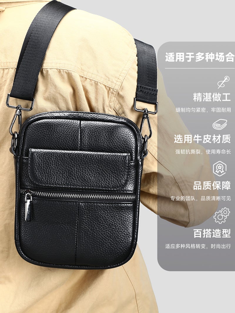 Marent Genuine Leather Men'S Shoulder Crossbody Bag High-Grade Sense Top Layer Cowhide Mobile Phone Bag Men'S Shoulder Bag Men'S Bag Trendy - Image 3
