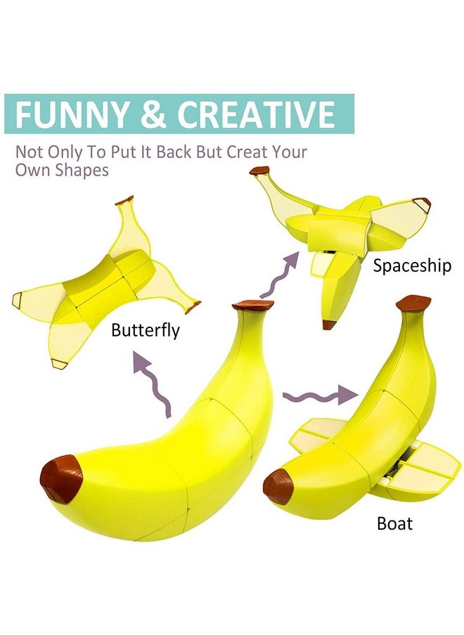 Toyshine Toyshine Banana Shaped Magic Speed Cube 3x3 Stress Relief Toys for Adults & Children Educational Creative Puzzle Toys Gifts for Kids Boys Girls Age 3 +  - Image 2