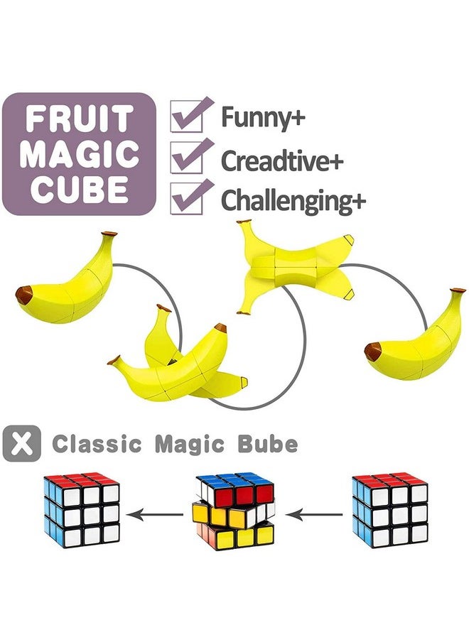 Toyshine Toyshine Banana Shaped Magic Speed Cube 3x3 Stress Relief Toys for Adults & Children Educational Creative Puzzle Toys Gifts for Kids Boys Girls Age 3 +  - Image 4