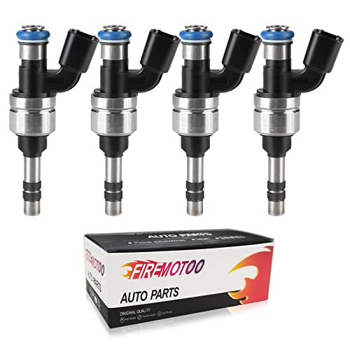 FIREMOTOO Fuel Injectors Set of 4 Compatible with GMC Terrain 2011-2017 Chevrolet Equinox 2011-2017 Buick Verano 2012-2017 Buick Lacrosse 2011-2016 Buick Regal 2011-2017 Replace 12633784 6 Holes - Image 1