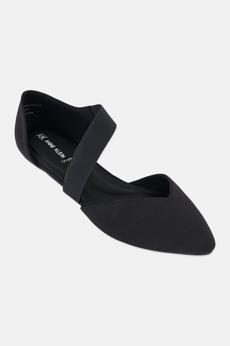 ANNE KLEIN أحذية فلات نسائية أكورسولو، سوداء - Image 1