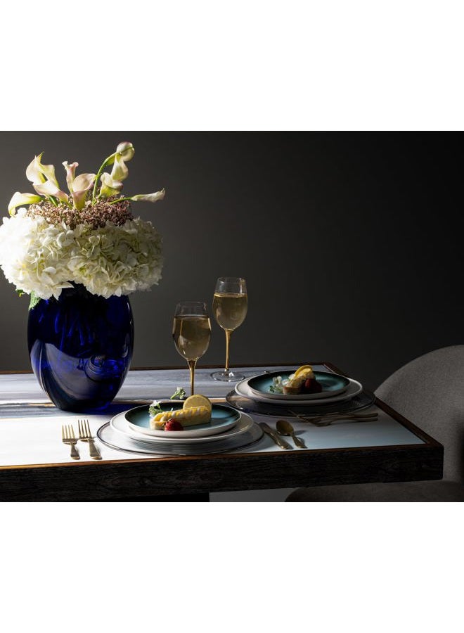 Barski Glass - Handmade - 12" H - (12 inches High) - Barrel Vase - Cobalt Blue - Made in Europe - Image 5