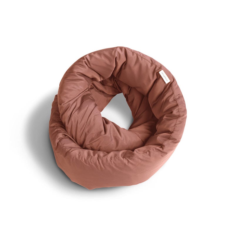 Huzi Infinity Pillow  Home Travel Soft Neck Scarf Support Sleep Terracotta