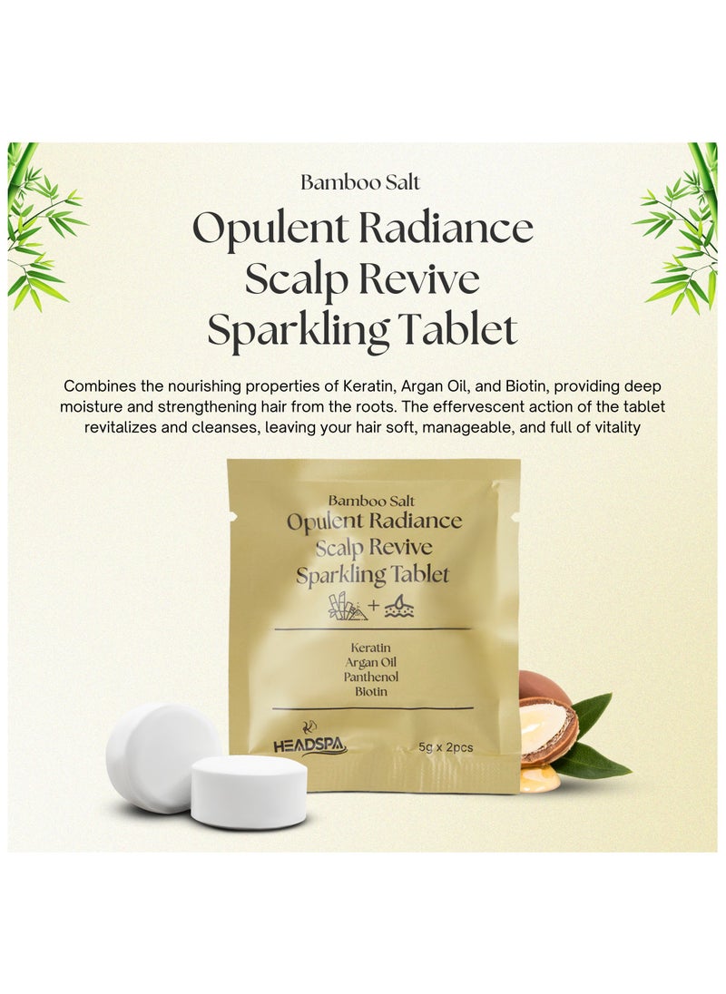 K-HEADSPA Bamboo Salt Opulent Radiance for Scalp Revive Enhanced Scalp Health, Vitality, and Nourishment with Natural Detoxifying and Soothing Properties Sparkling Tablets, 2 Count  - Image 2