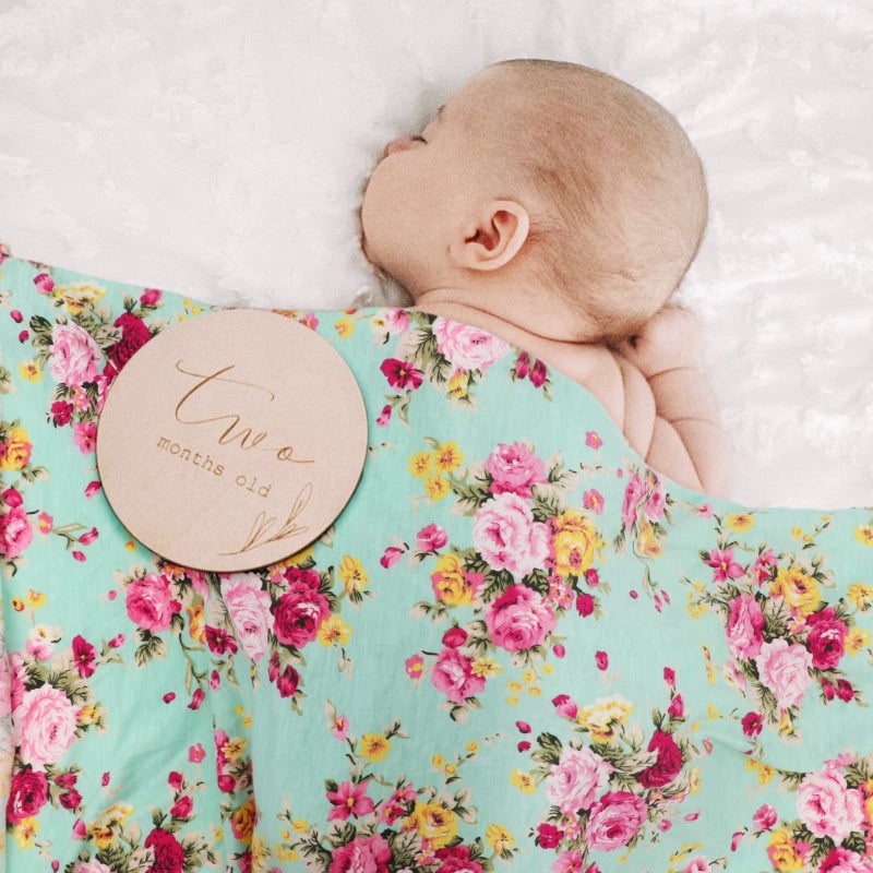 AQOKKA Newborn Receiving Blanket with Bow Hat Headband Set Wheat-Pattern Newborns Toddler Baby Boy Girl Nursery Swaddle Wrap - Image 2