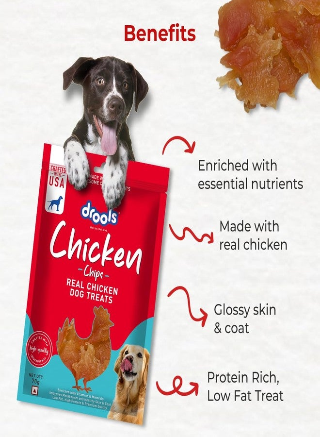 Drools Puppy & Adult Chips, Dog Treats 70g | Real Chicken Flavour | Rich in Protein | No Artificial Preservatives | Best for Training & Bonding - Image 3