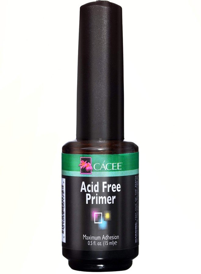 Cacee Nail Primer For Acrylic Nails, Acid Free No Burn 0.5 oz, Low Odor, Polish for UV/LED, Use On Natural Nails Before Color Gel Polish & Acrylics, Protect & Strengthen - Image 1