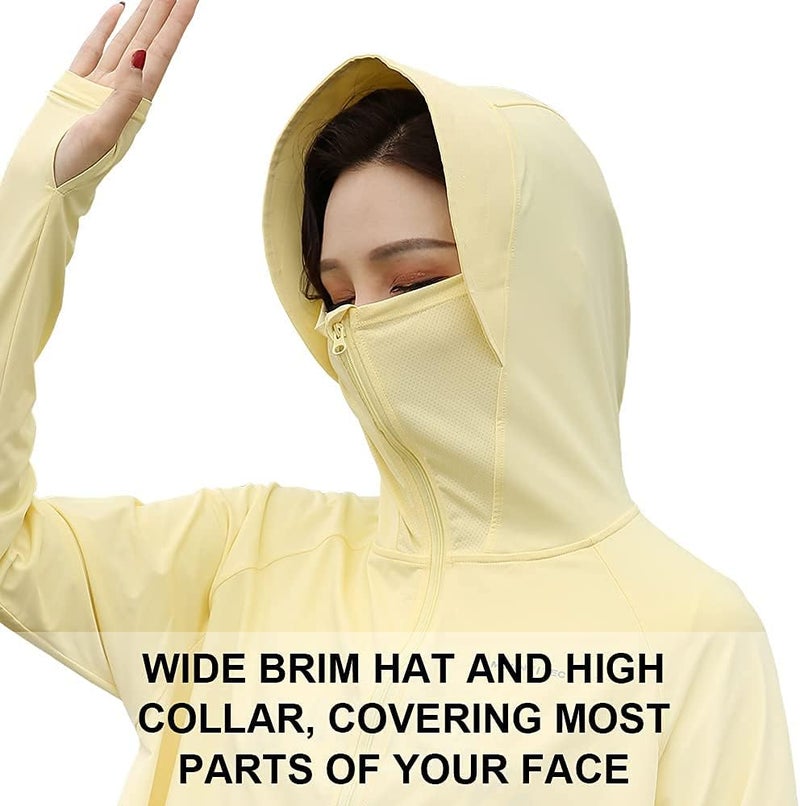 MOUNT TEC Store Womens UPF 50+ Cooling UV Protection Clothing Hooded Sun Protective Jacket Long Sleeve for Summer - Image 2