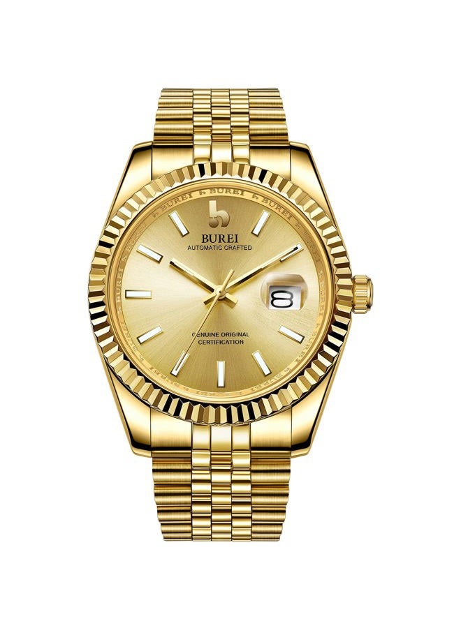 BUREI Men's Classic Luxury Watch Stainless Steel Waterproof Machine Watch Fashion Double Watch Date Sapphire Crystal - Image 1