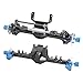 FACCNOY 9mm 124 Aluminum Front Rear Straight Axle with Hydraulic Steering Link for RC Crawler SCX24 Deadbolt 90081 C10 Jeep Gladiator Black - Image 2