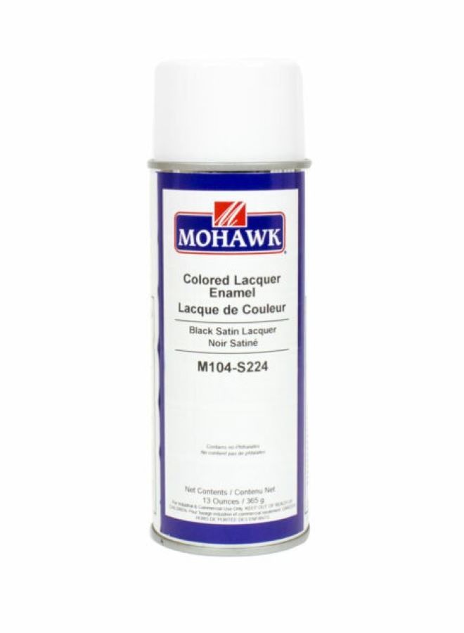 موهوك فينيشنغ برودكتس Mohawk ورنيش ورنيش ملون أسود ساتان M104 S224 بخاخ ورنيش ممتاز للخشب سريع التجفيف - Image 1