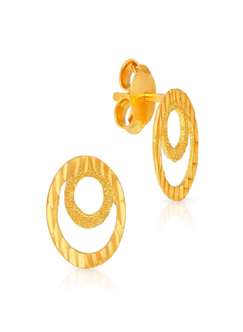 Malabar Gold and Diamonds 22KT 916 Gold Studs Earrings for Women AIER125 - Image 1