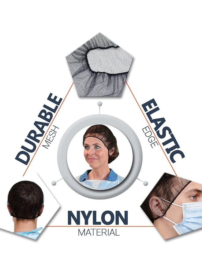 Halapack 300 Pieces Disposable Polythene White Hair Net/Mob Caps/Hair Caps-White with Elastic Stretch Band  - Image 3