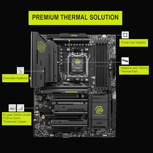 Micro Center AMD Ryzen 9 9900X CPU Processor with MSI MAG X870E Tomahawk WiFi ATX Motherboard (DDR5, PCIe 5.0 x16, M.2 Gen5, Wi-Fi 7, 5G LAN) - Image 5