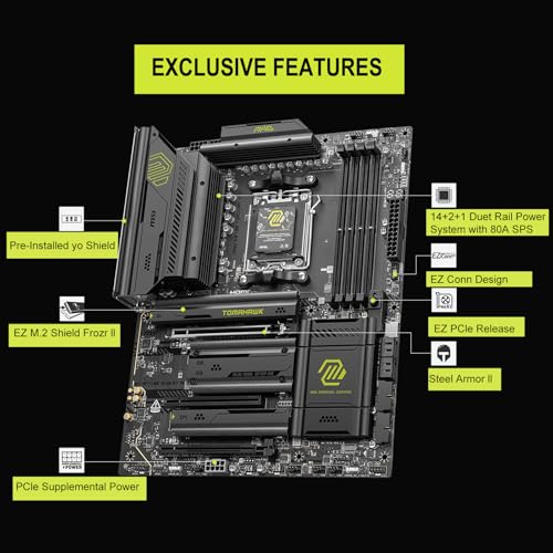 Micro Center AMD Ryzen 9 9900X CPU Processor with MSI MAG X870E Tomahawk WiFi ATX Motherboard (DDR5, PCIe 5.0 x16, M.2 Gen5, Wi-Fi 7, 5G LAN) - Image 3