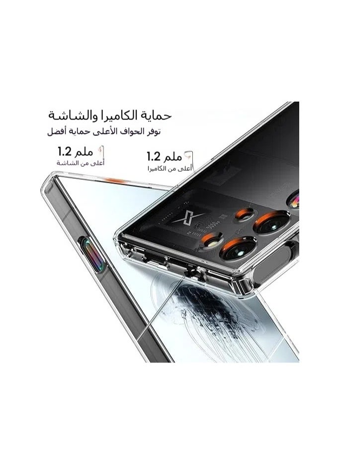 Case for ZTE Nubia Red Magic 10 Pro/Red Magic 10 Pro+, thin fit hard polycarbonate back and soft TPU bumper, shockproof protective case resistant to