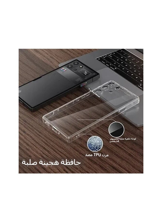 Case for ZTE Nubia Red Magic 10 Pro/Red Magic 10 Pro+, thin fit hard polycarbonate back and soft TPU bumper, shockproof protective case resistant to