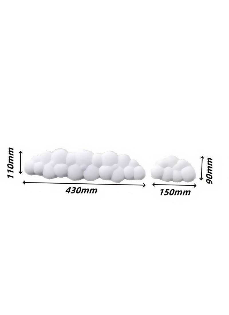 Generic Cloud keyboard wrist rest keyboard wrist rest set coaster mouse pad set memory foam wrist rest non-slip wrist rest keyboard ergonomic wrist rest for keyboard and mouse, suitable for computer, laptop  - Image 2