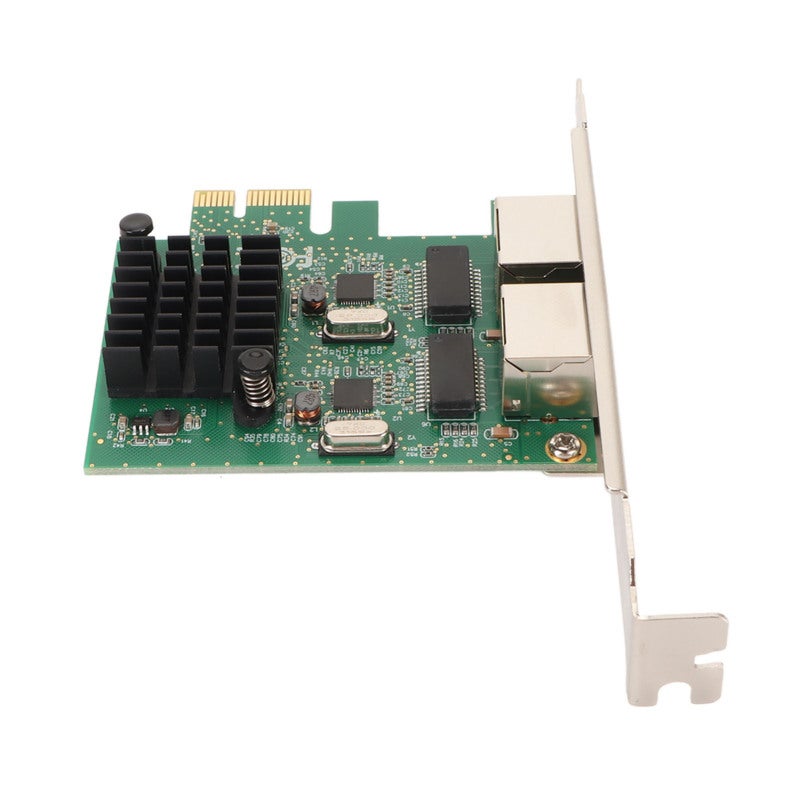 بطاقة شبكة PCIe X1 ثنائية المنافذ جيجابت إيثرنت - نقل سريع اتصال مستقر استهلاك منخفض للطاقة بطاقة محول شبكة للحواسيب الشخصية والخوادم - Image 4