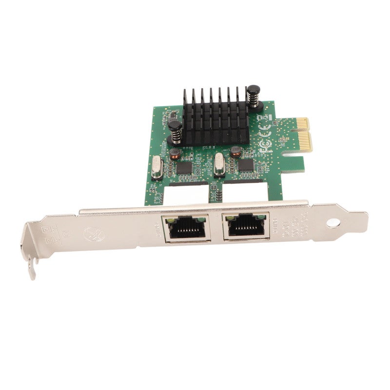 بطاقة شبكة PCIe X1 ثنائية المنافذ جيجابت إيثرنت - نقل سريع اتصال مستقر استهلاك منخفض للطاقة بطاقة محول شبكة للحواسيب الشخصية والخوادم - Image 2