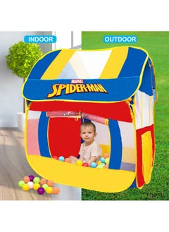 IToys itoys Foldable Big Pop-Up Playhouse Tent for Kids, Toddler and Baby, Fill with Plastic Balls (Balls not included) Or use as an Indoor/Outdoor theme Play Tent (Marvel Spiderman pop up tent),Multicolor  - Image 2