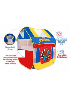 IToys itoys Foldable Big Pop-Up Playhouse Tent for Kids, Toddler and Baby, Fill with Plastic Balls (Balls not included) Or use as an Indoor/Outdoor theme Play Tent (Marvel Spiderman pop up tent),Multicolor  - Image 3