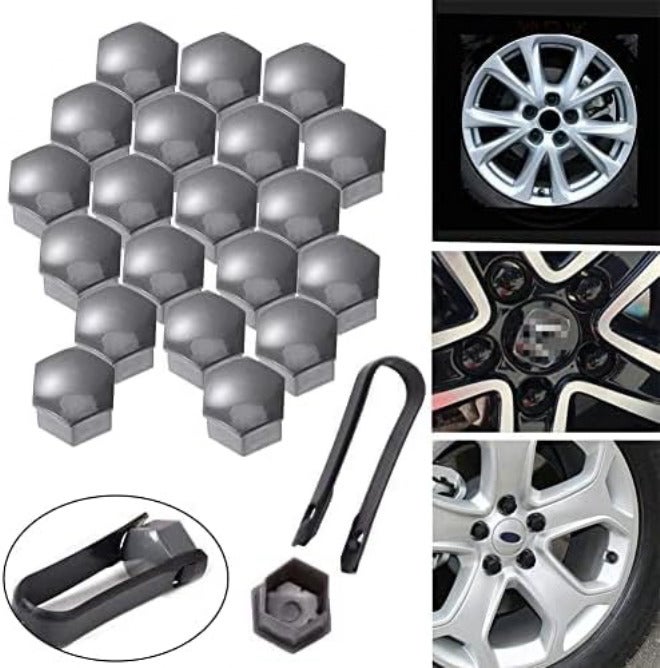 20Pcs Lug Nut Covers for Tesla Model Y Juniper 2025 2026, Wheel Nut Caps Rustproof Protector Dustproof Exterior Accessories,Grey-17mm - Image 5