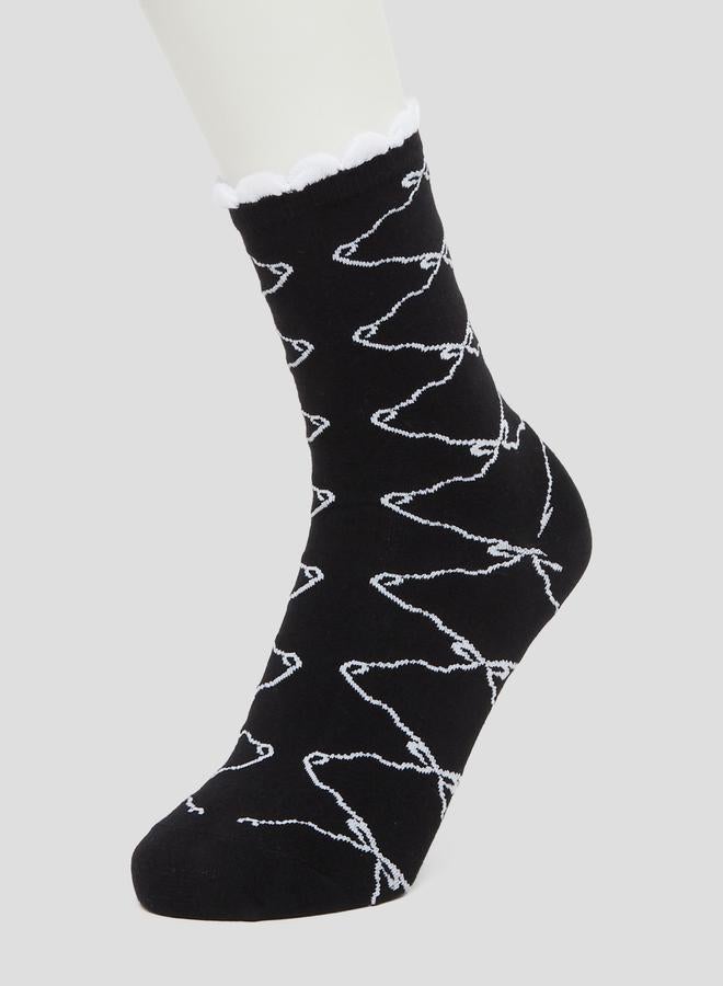 Styli Pack of 2 - Printed Crew Socks - Image 4