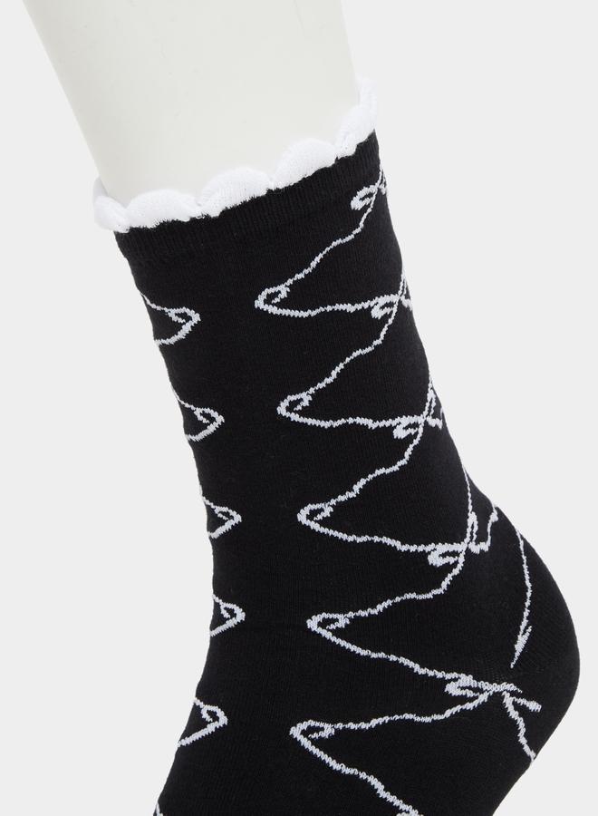 Styli Pack of 2 - Printed Crew Socks - Image 5